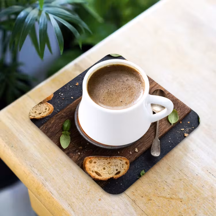 Eten - Soep - Basilicum - Rustiek - Rood onderzetter kurk middel -sfeer5