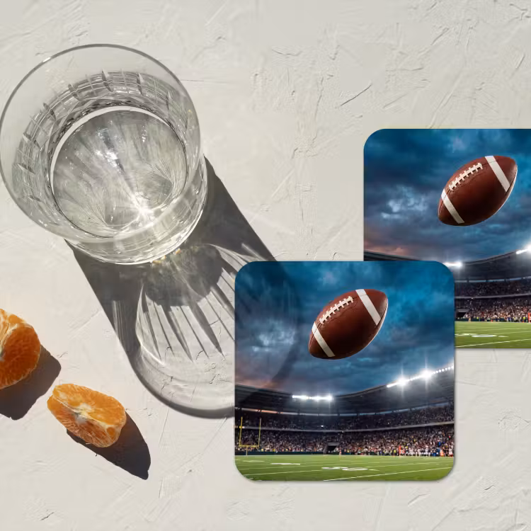 Football - Bal - Stadion - Sport onderzetter kurk middel -sfeer4