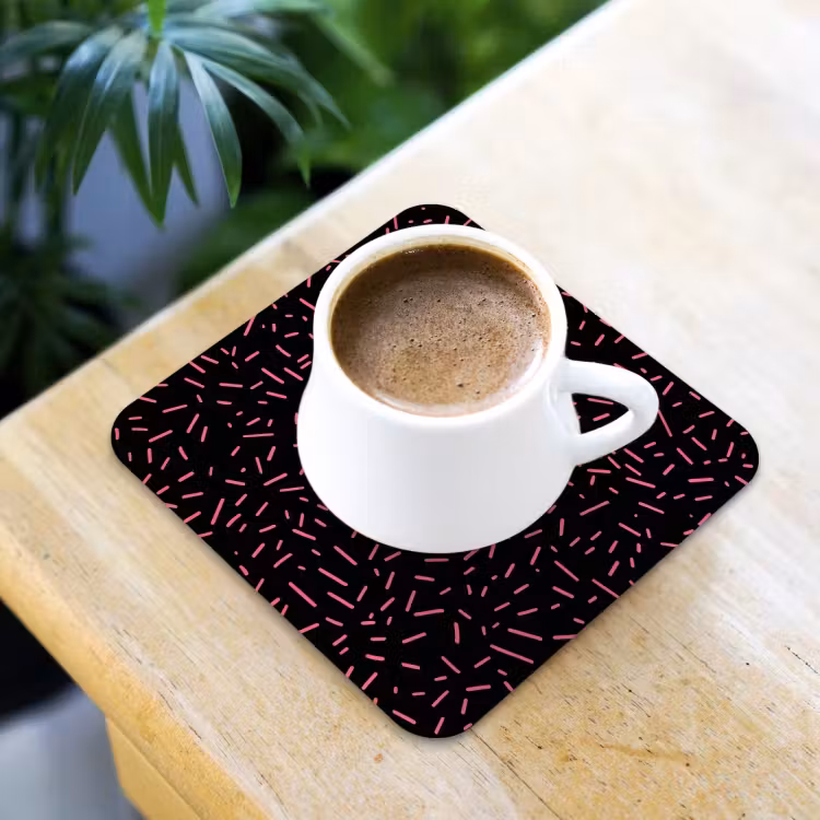 Gaming - Streepjes - Roze - Abstract onderzetter kurk middel -sfeer5