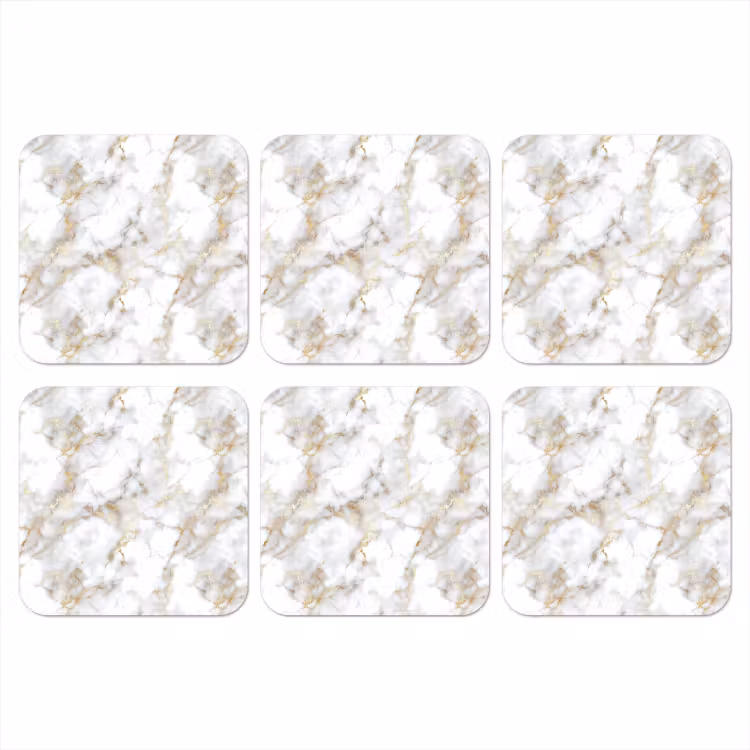 Gouden aders - Marmer - Wit onderzetter kurk middel 366 -3d