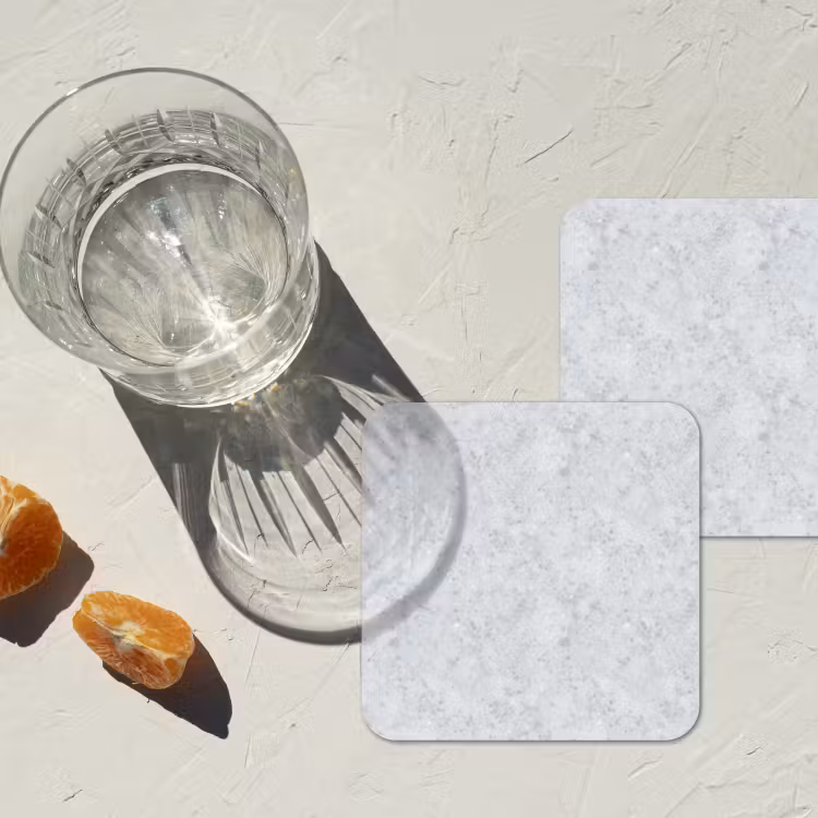 Grijs - Terrazzo-effect - Beton onderzetter kurk middel 366 -sfeer4