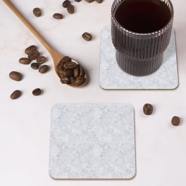 Grijs - Terrazzo-effect - Beton onderzetter kurk middel 366 -sfeer2