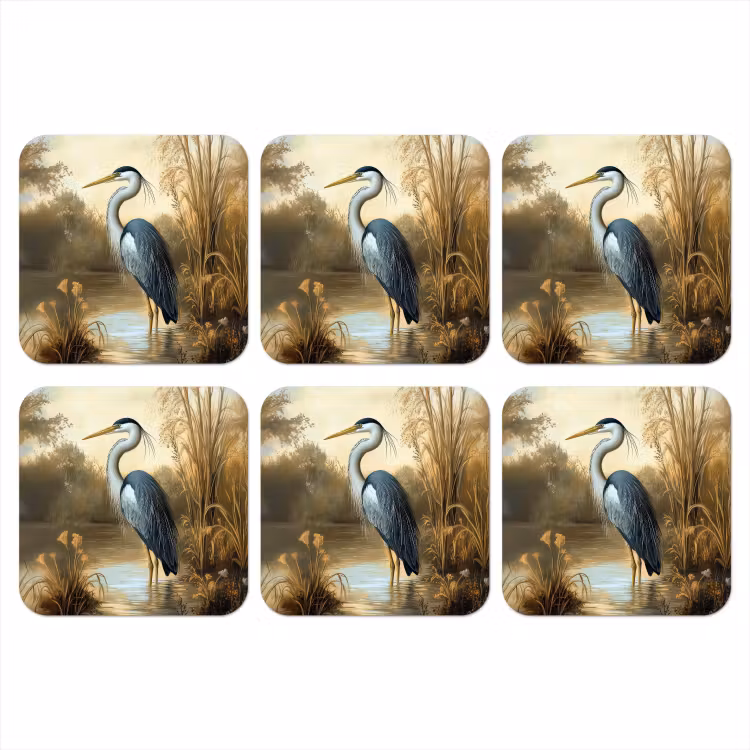 Reiger - Water - Planten onderzetter kurk middel -3d
