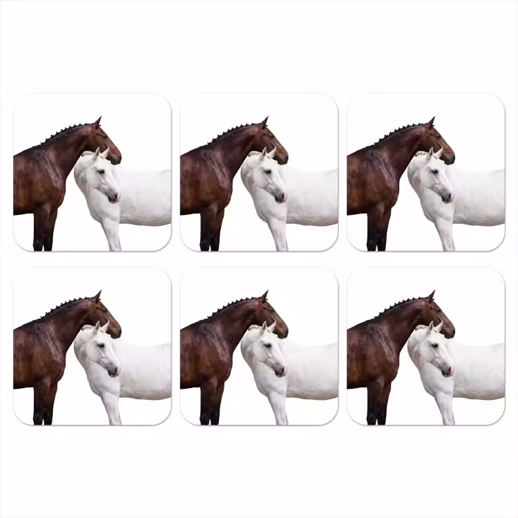 Paard - Modern - Balans onderzetter kurk middel -3d