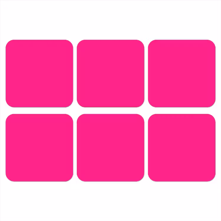 Hot - Fuchsia - Roze onderzetter kurk middel 366 -3d