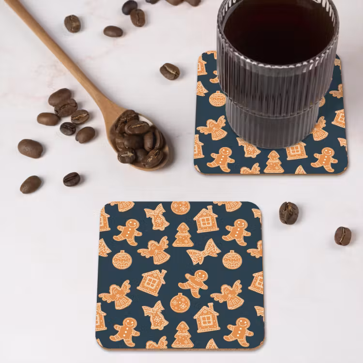 Illustratie - Koekjes - Blauw onderzetter kurk middel 366 -sfeer2