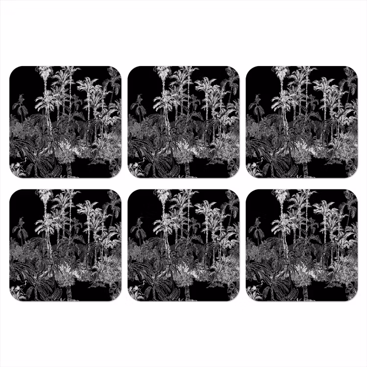Bladeren - Inductie beschermer - Bomen - Inductie mat - Jungle onderzetter kurk middel -3d