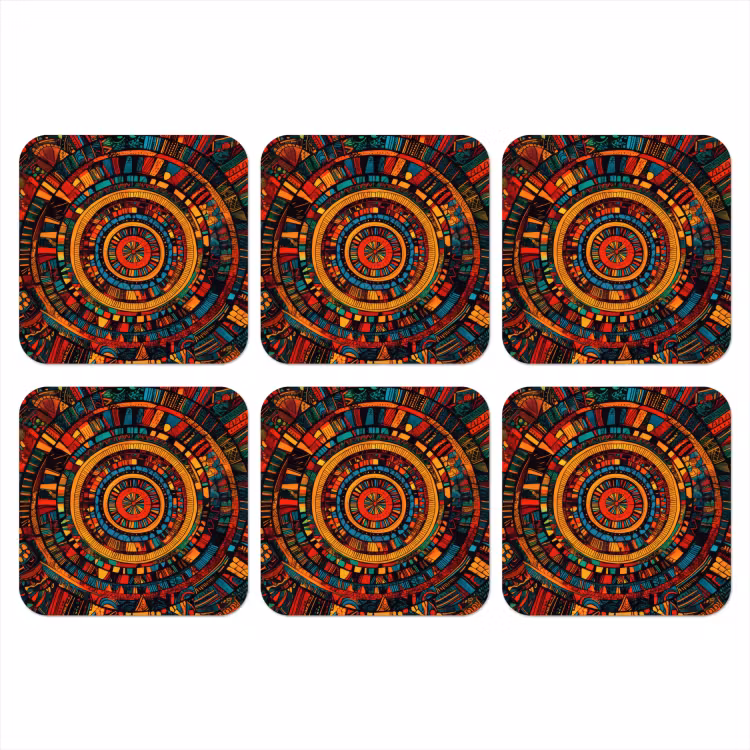Mandala - Cirkels - Patronen onderzetter kurk middel -3d