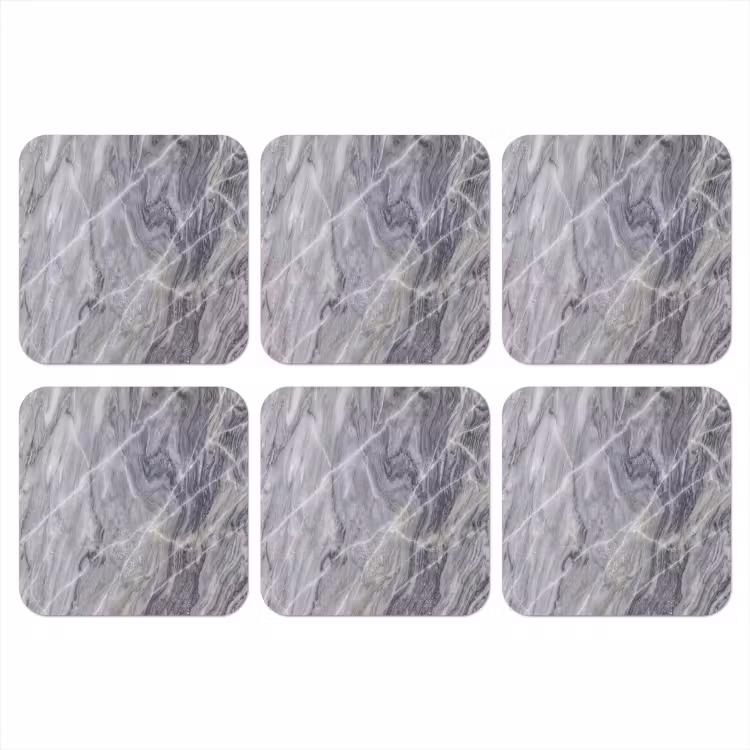 Marmer - Ader - Patroon - Abstract - Grijs onderzetter kurk middel -3d