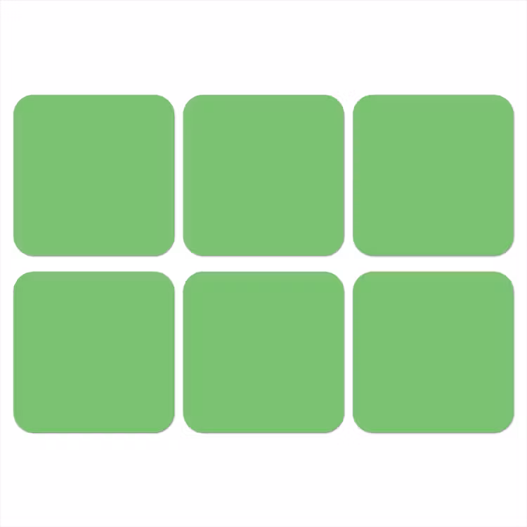 Meadow - Green - Groen onderzetter kurk middel 366 -3d