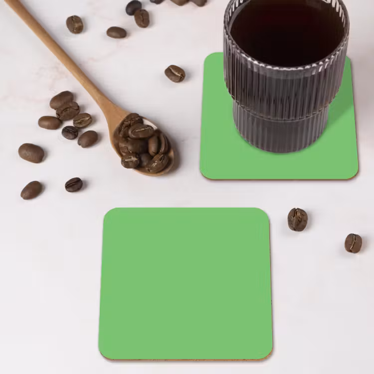 Meadow - Green - Groen onderzetter kurk middel 366 -sfeer2