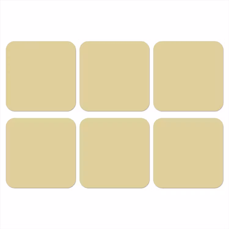 Mellow - Touch - Geel onderzetter kurk middel 366 -3d
