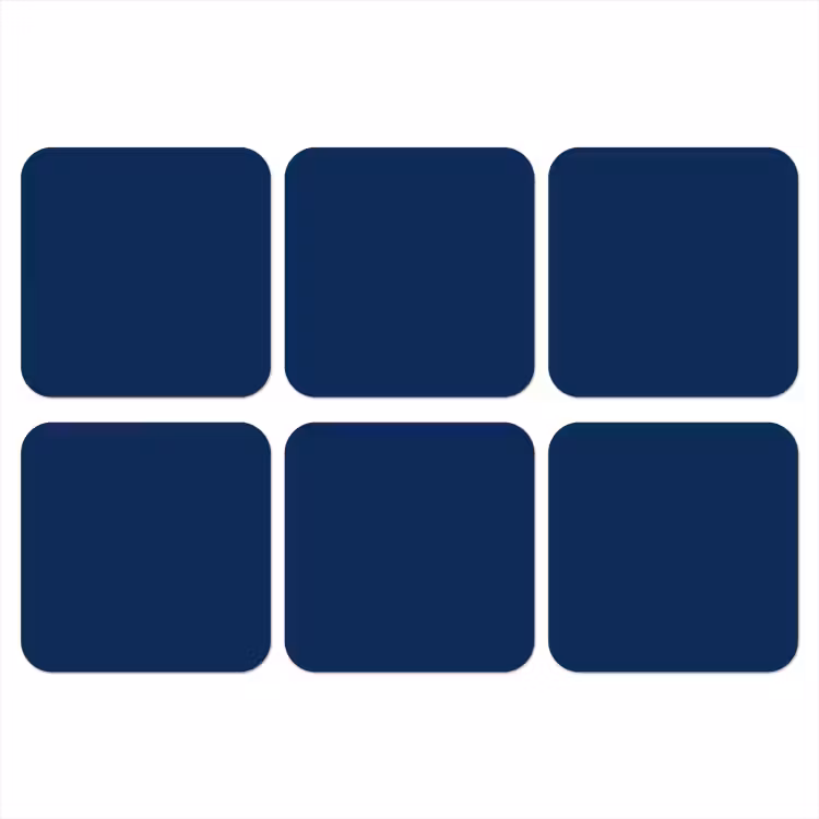 Midnight - Navy - Blauw onderzetter kurk middel 366 -3d