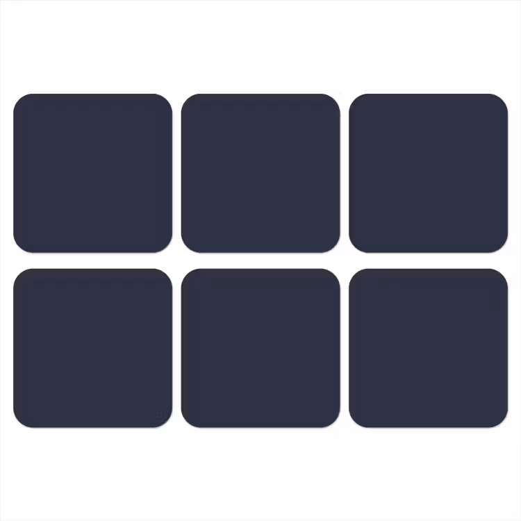 Midnight - Swing - Blauw onderzetter kurk middel 366 -3d