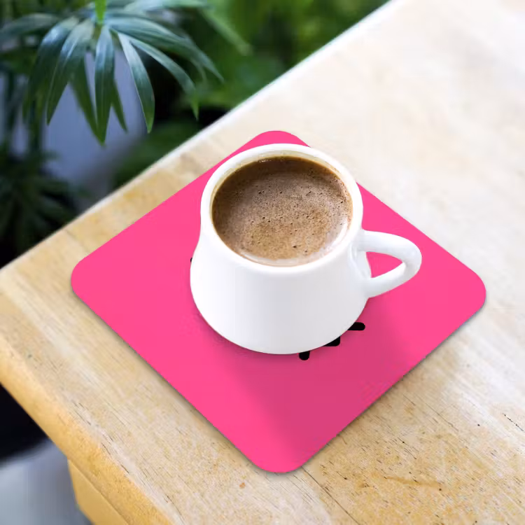 Minimalistisch - Oog - Roze onderzetter kurk middel -sfeer5
