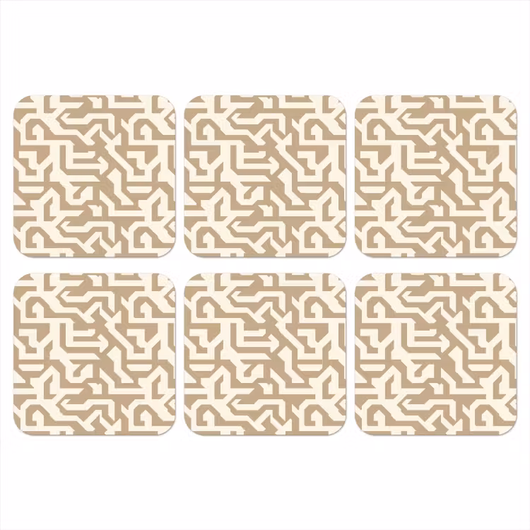 Modern - Abstract - Beige onderzetter kurk middel 366 -3d