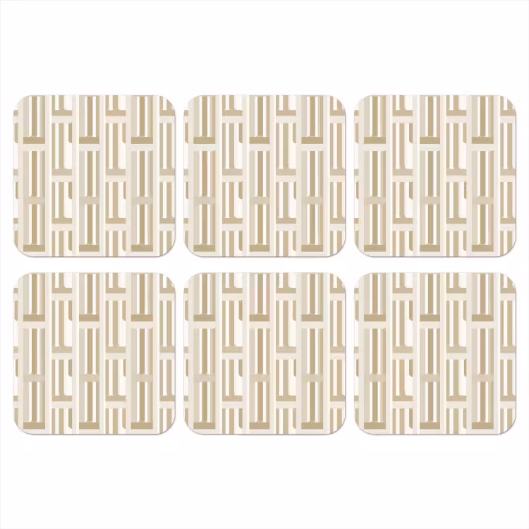 Modern - Geometrisch - Beige onderzetter kurk middel 366 -3d