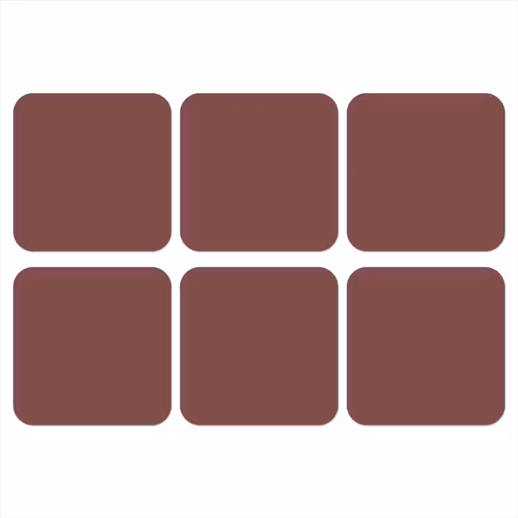Muted - Raisin - Rood onderzetter kurk middel 366 -3d