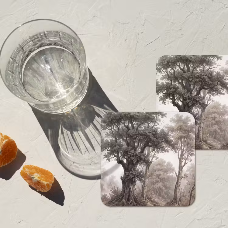 Natuur - Bos - Eik onderzetter kurk middel -sfeer4