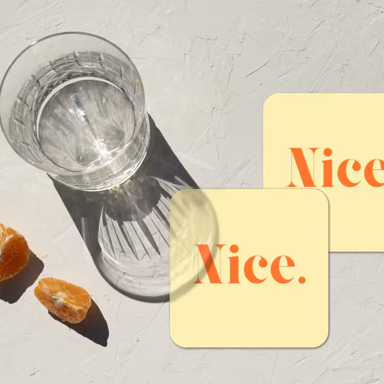 Nice - Oranje - Geel - Minimalistisch onderzetter kurk middel -sfeer4
