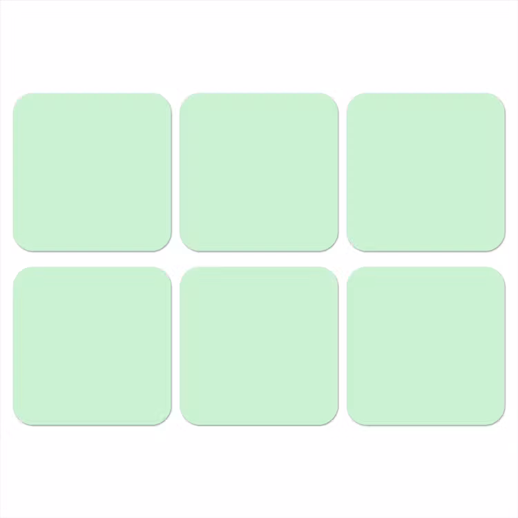 Pale - Mint - Groen onderzetter kurk middel 366 -3d