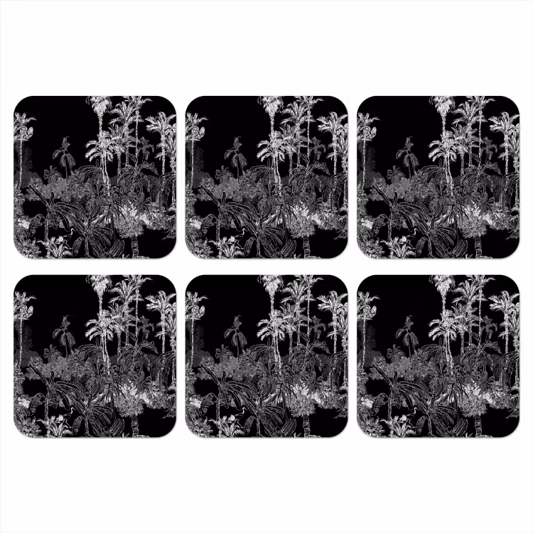 Palm - Jungle - Tropical onderzetter kurk middel -3d