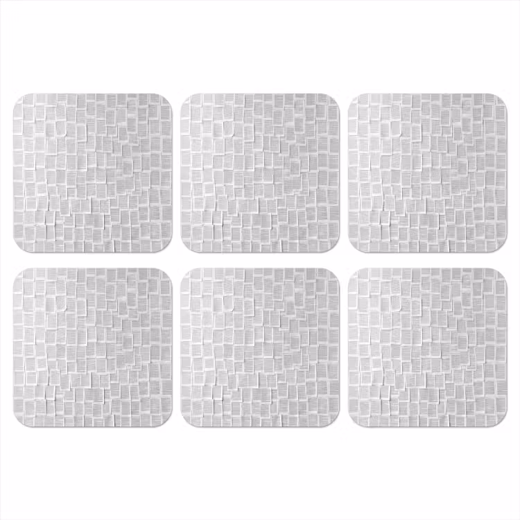 Papier - Overlappend - Textuur - Modern - Wit onderzetter kurk middel -3d