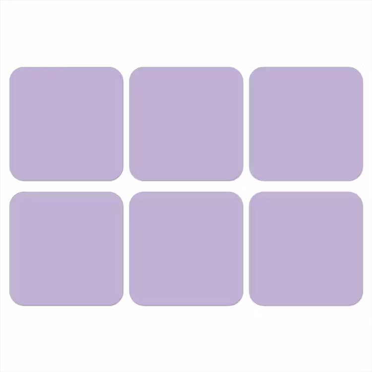 Pastel - Lilac - Paars onderzetter kurk middel 366 -3d