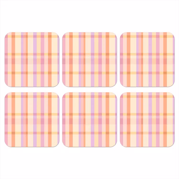 Pastel - uitpatroon - Geometrisch onderzetter kurk middel 366 -3d