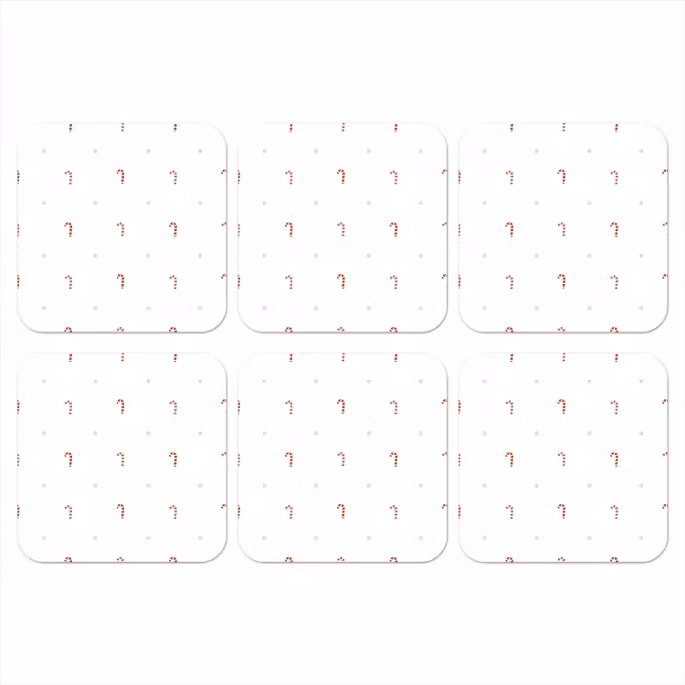 Patroon - Sterren - Zuurstok - Wit onderzetter kurk middel 366 -3d