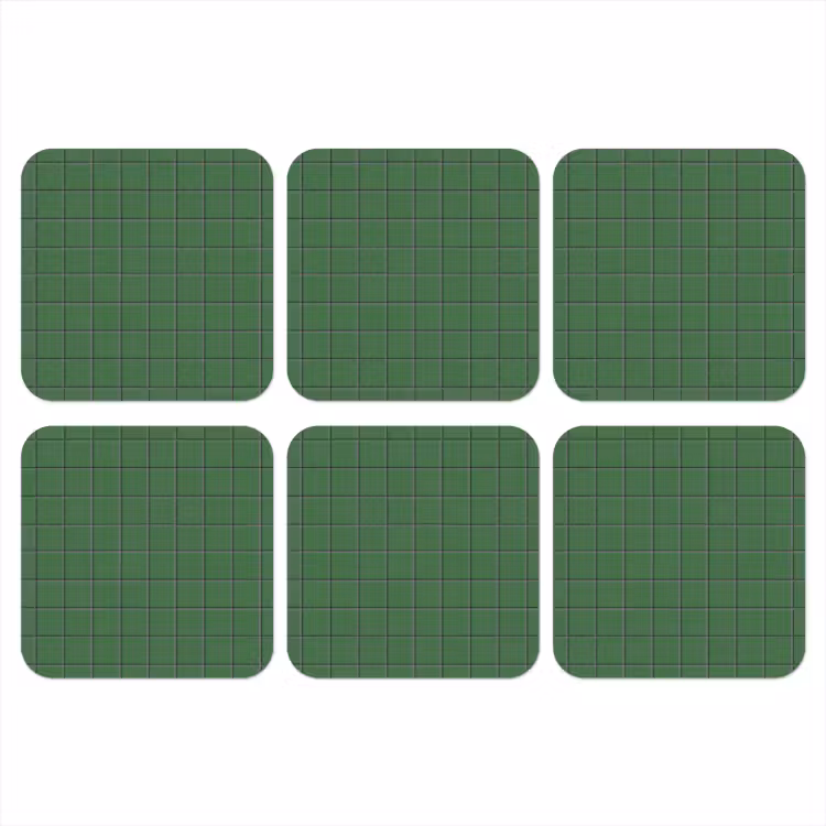 Patroon - Tegels - Groen onderzetter kurk middel 366 -3d