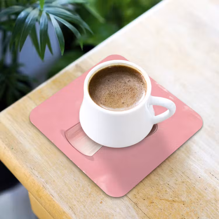 Roze - Mokkapot - Illustratie - Koffie onderzetter kurk middel -sfeer5