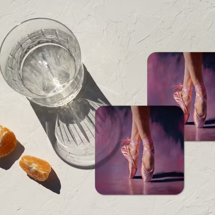 Spitzen - Paars - Contrast onderzetter kurk middel -sfeer4