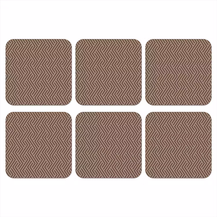 Stippen - Bruin - Beige - Patroon onderzetter kurk middel 366 -3d