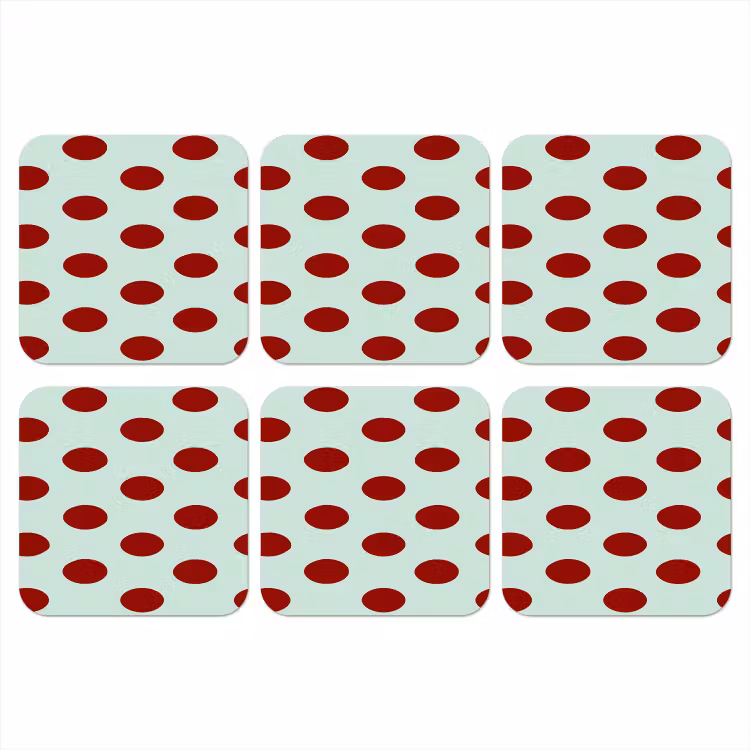 Polka - Dots - Rood onderzetter kurk middel 366 -3d