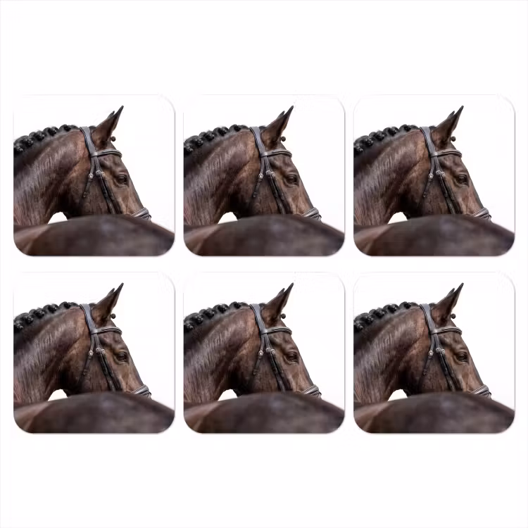 Portret - Paard - Elegant onderzetter kurk middel -3d