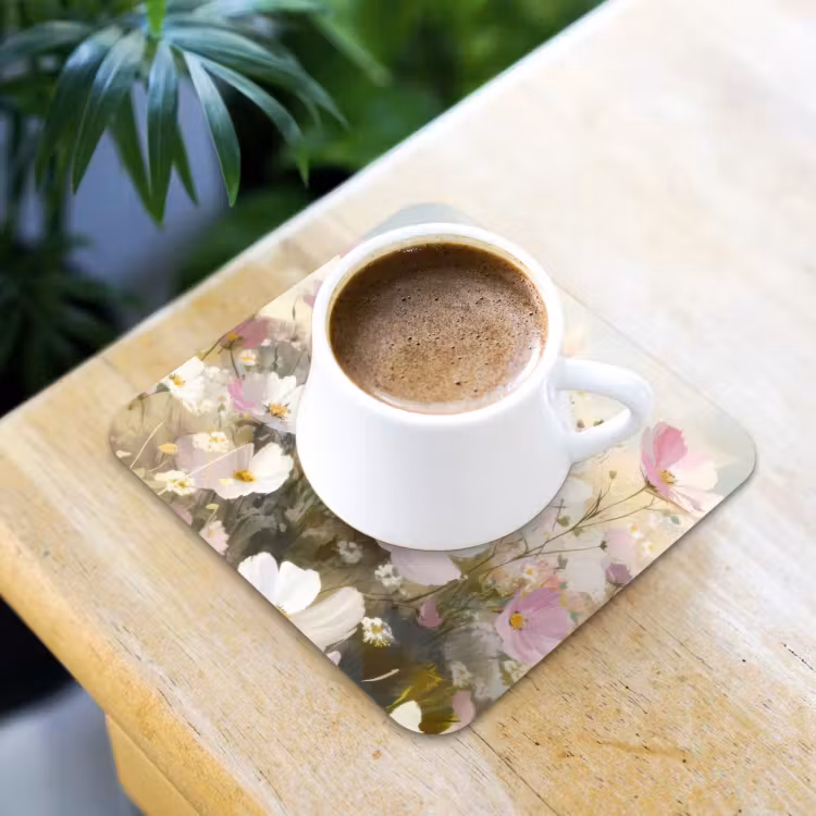 Quote - Bloemen - Schilderachtig onderzetter kurk middel -sfeer5