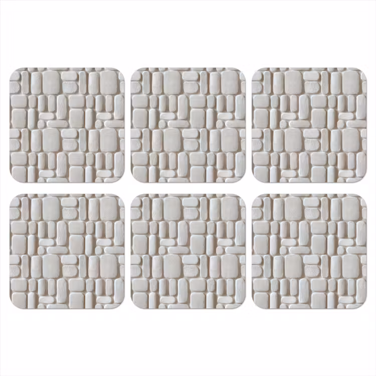 Reliëf - Structuur - Wit onderzetter kurk middel 366 -3d