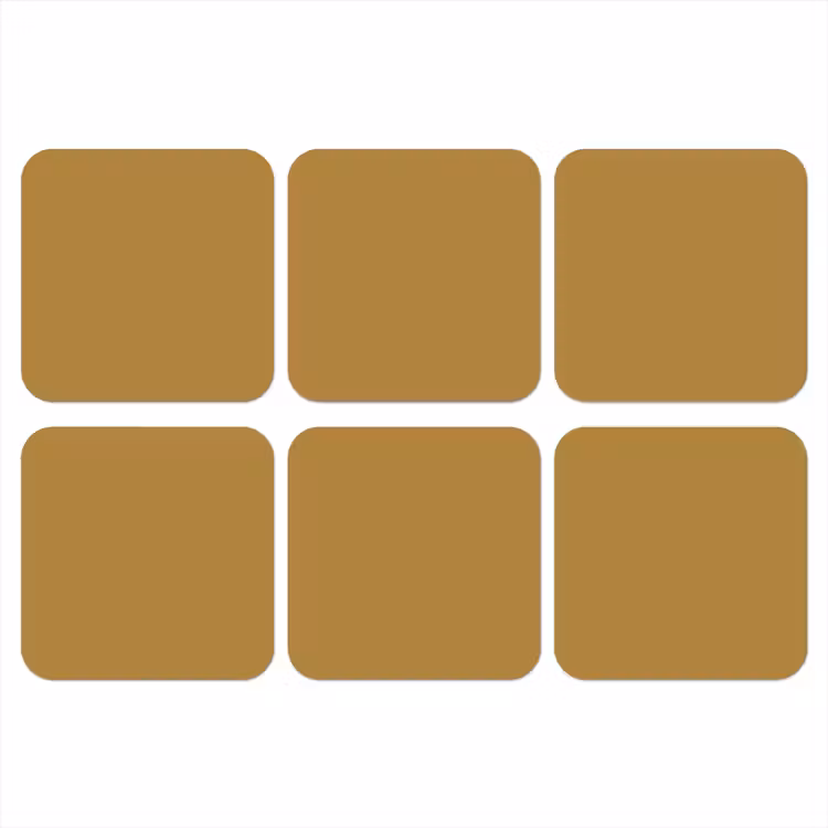 Rhythmic - Ochre - Geel onderzetter kurk middel 366 -3d
