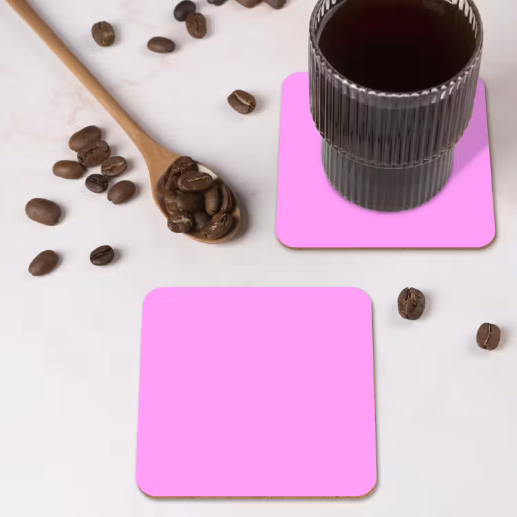 Soft - Lavender - Roze onderzetter kurk middel 366 -sfeer2