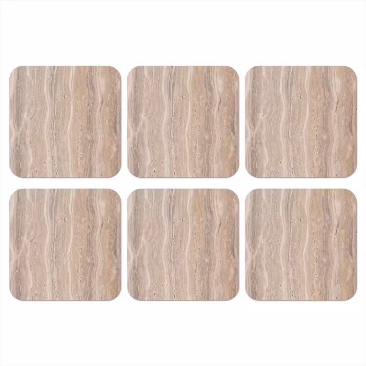 Steen - Patroon - Textuur - Natuurlijk - Beige onderzetter kurk middel -3d
