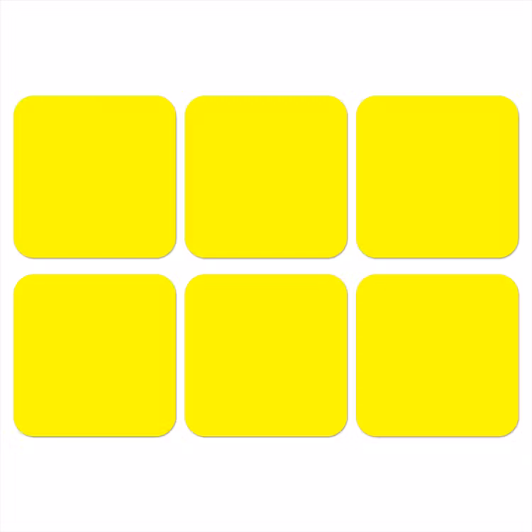 Sunshine - Glow - Geel onderzetter kurk middel 366 -3d