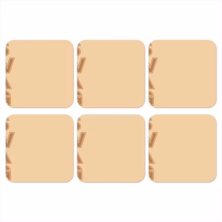 Swag - Bruin - Beige onderzetter kurk middel -3d