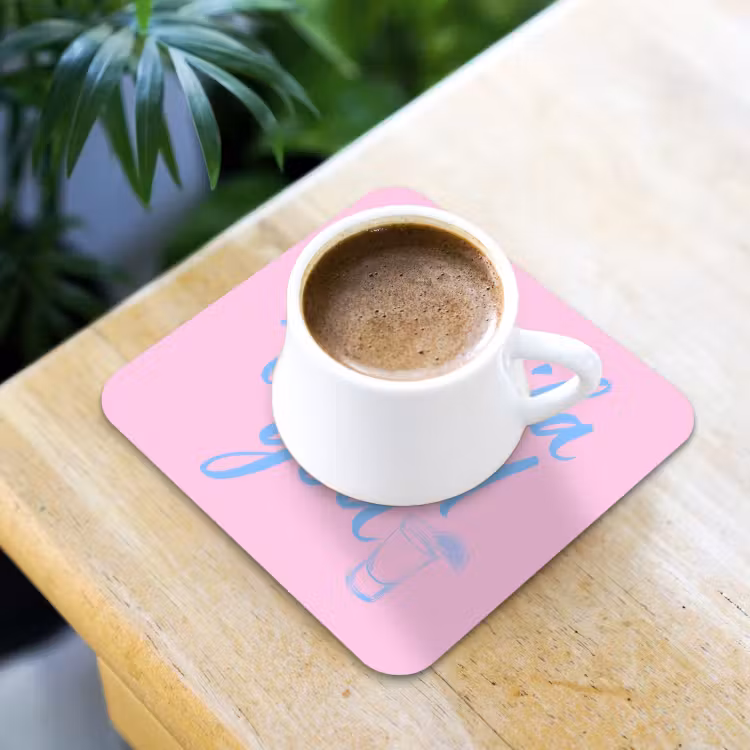 Tequila texted you - Roze - Blauw onderzetter kurk middel -sfeer5