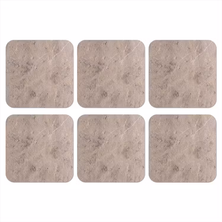 Textuur - Steen - Patroon - Rustiek - Beige onderzetter kurk middel -3d