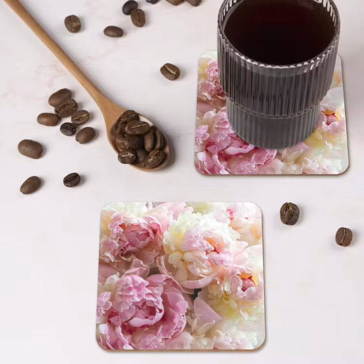 Vintage - Bloemen - Rozen - Natuur onderzetter kurk middel -sfeer2