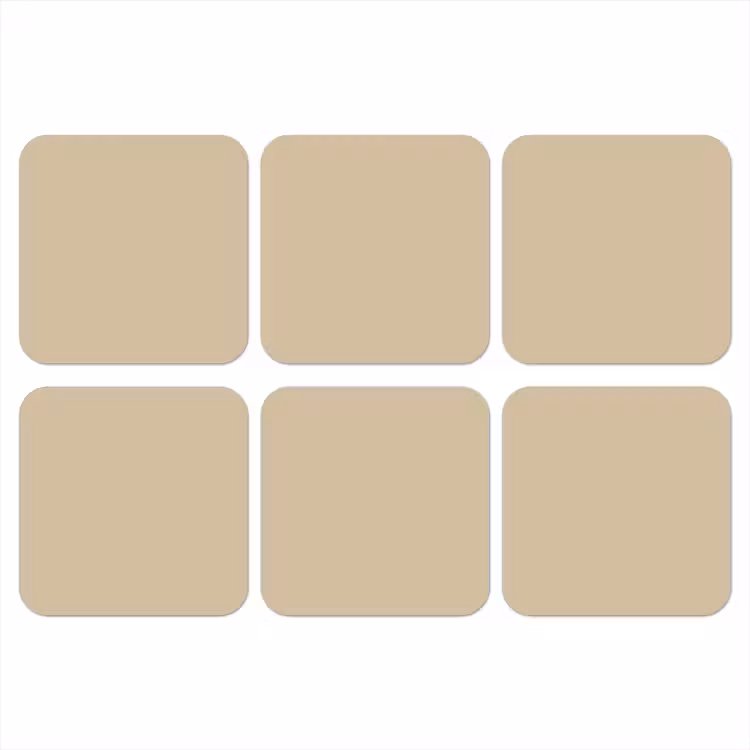 Warm - Sand - Nude onderzetter kurk middel 366 -3d