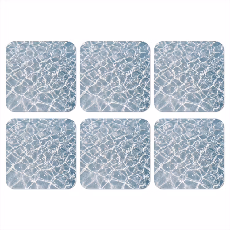 Water - Reflectie - Zonlicht onderzetter kurk middel -3d