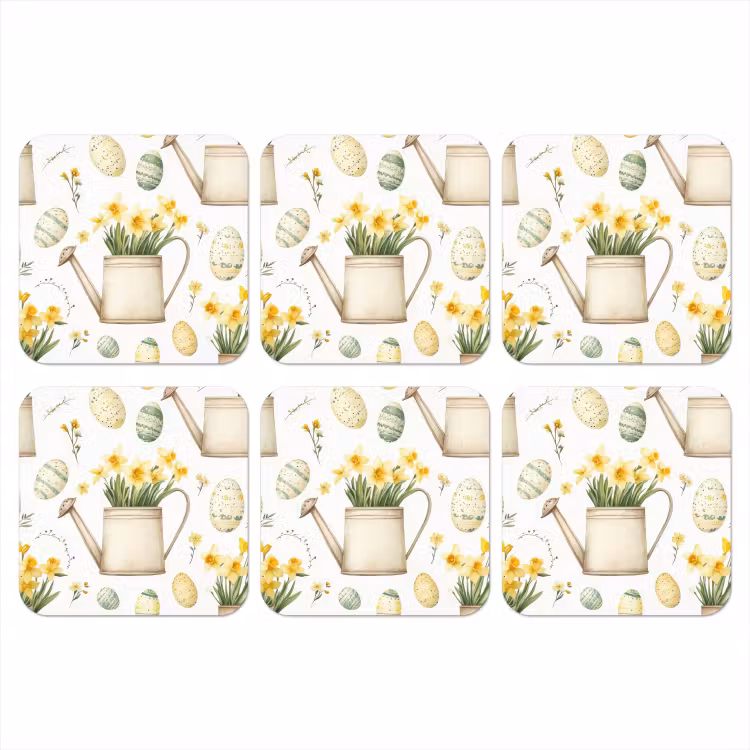 Gieter - Bloemen - Eieren onderzetter kurk middel -3d
