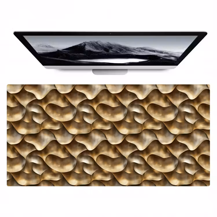 Abstract - Antiek - Goud Muismat XXL klein 681 -zzz3d